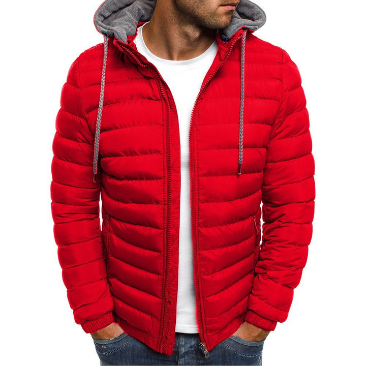 Men's lightweight quilted jacket with removable hood and soft interior Lune London