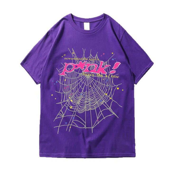Women's casual T-shirt with creative spider web design Chic & Stil