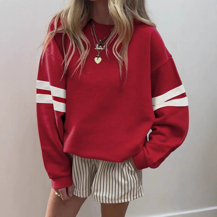 Sporty sweatshirt for women with contrasting color sleeves Lune London