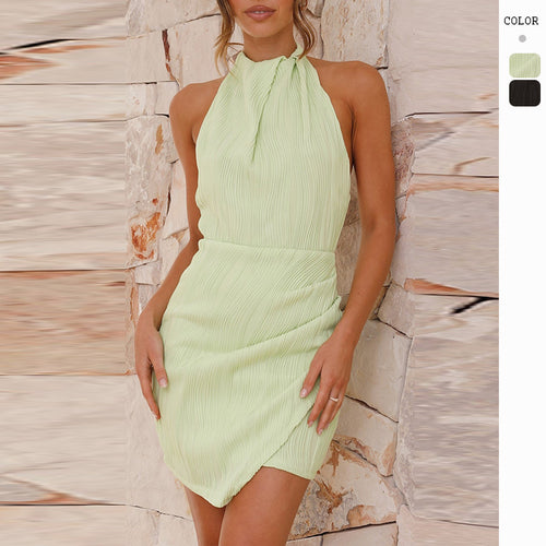 Chic & Stil Women's Mini Bodycon Dress with High Neck