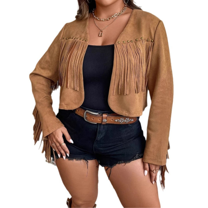 Fringe Jacket for Women in Synthetic Suede Lune London