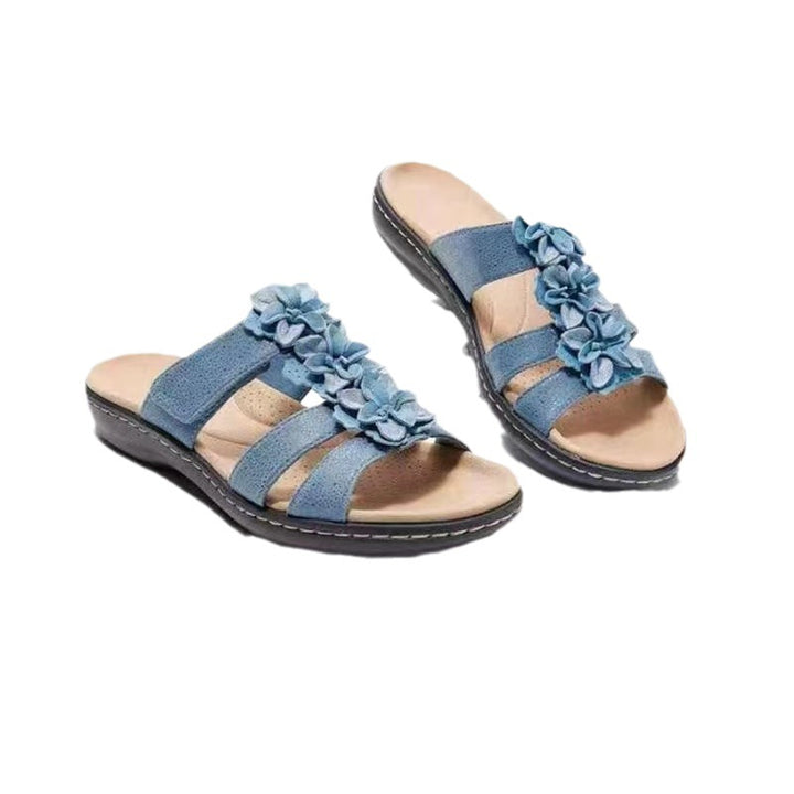Elegant sandals for ladies with floral details Lune London
