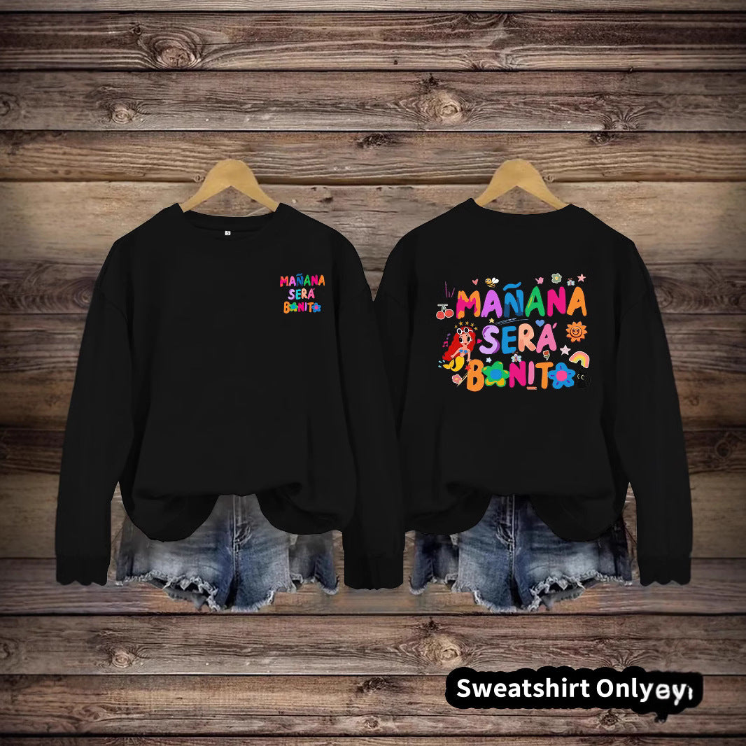 Sweat-shirt pour femmes avec imprimé coloré ludique et coupe décontractée Chic & Stil