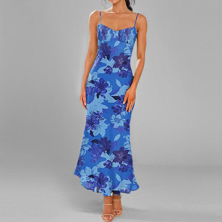 Robe Maxi Élegante pour Femmes avec Fines Bretelles et Dégradé Fantaisiste Chic & Stil