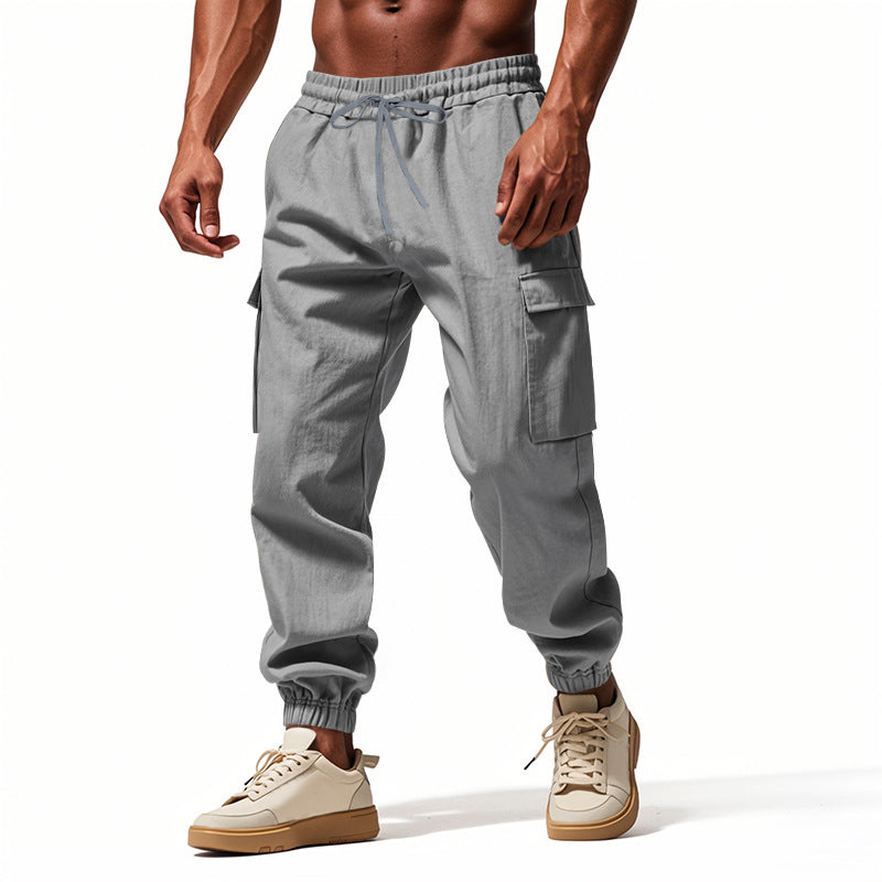 Men's cargo pants with elastic waistband and practical pockets Lune London