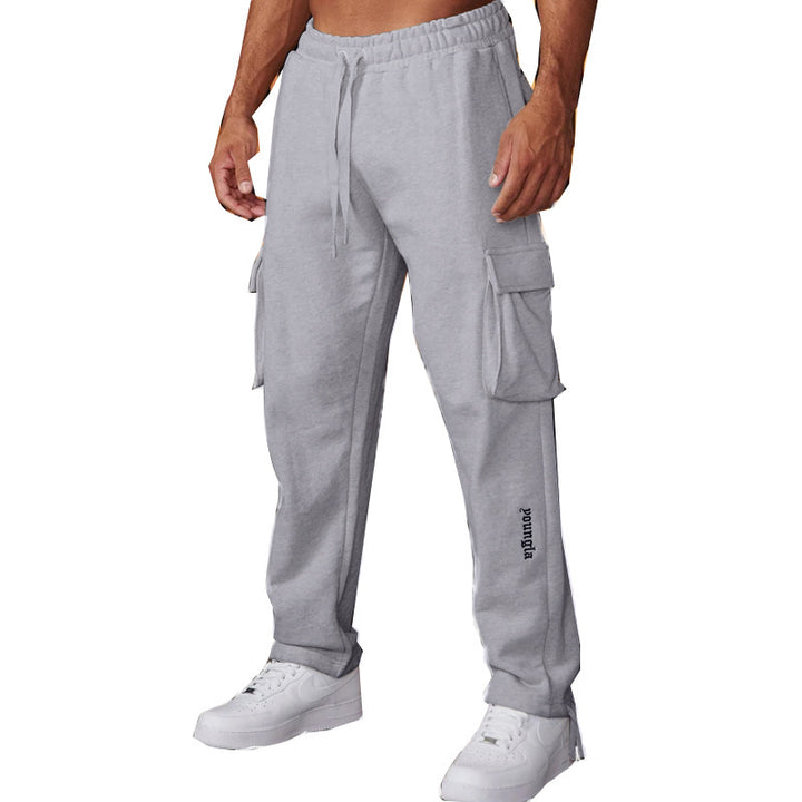 Sporty cargo pants for men with elastic waist and practical pockets Lune London
