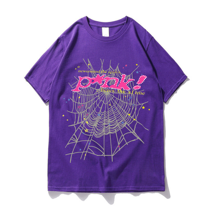Women's casual T-shirt with creative spider web design Chic & Stil