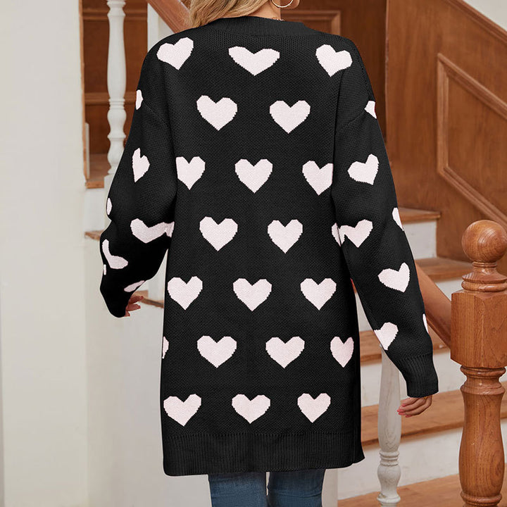 Cardigan femme avec motif en cœur Chic & Stil