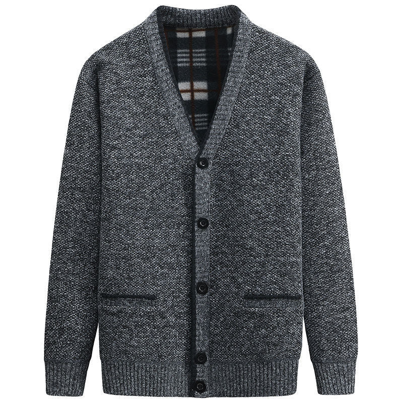 Cardigan for men with V-neck and high-quality details Lune London