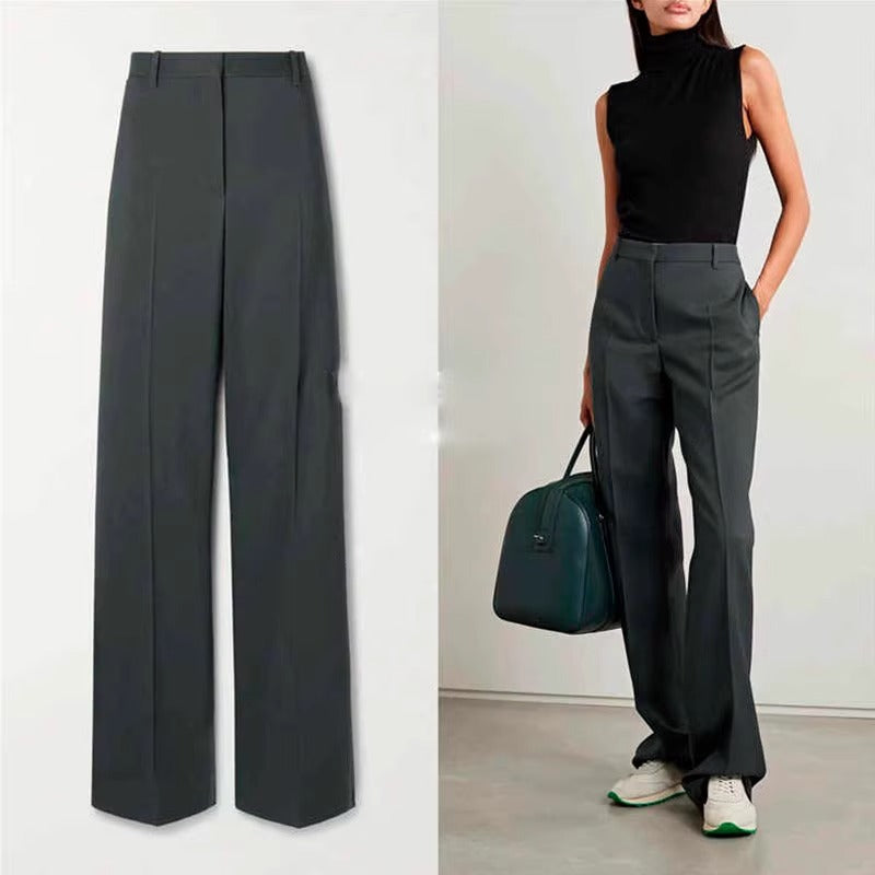 Femme Pantalons Élegants et Confortables Taille Haute avec Jambes Larges Chic & Stil