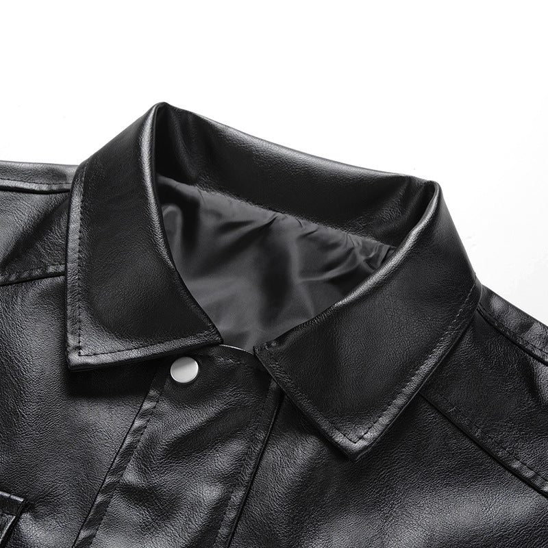 Faux leather jacket for men with elastic waist Lune London