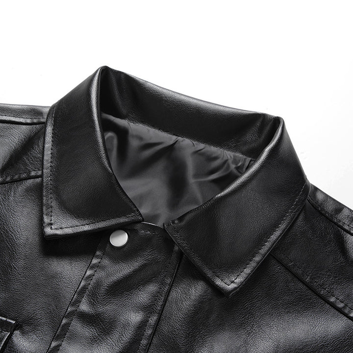 Faux leather jacket for men with elastic waist Lune London