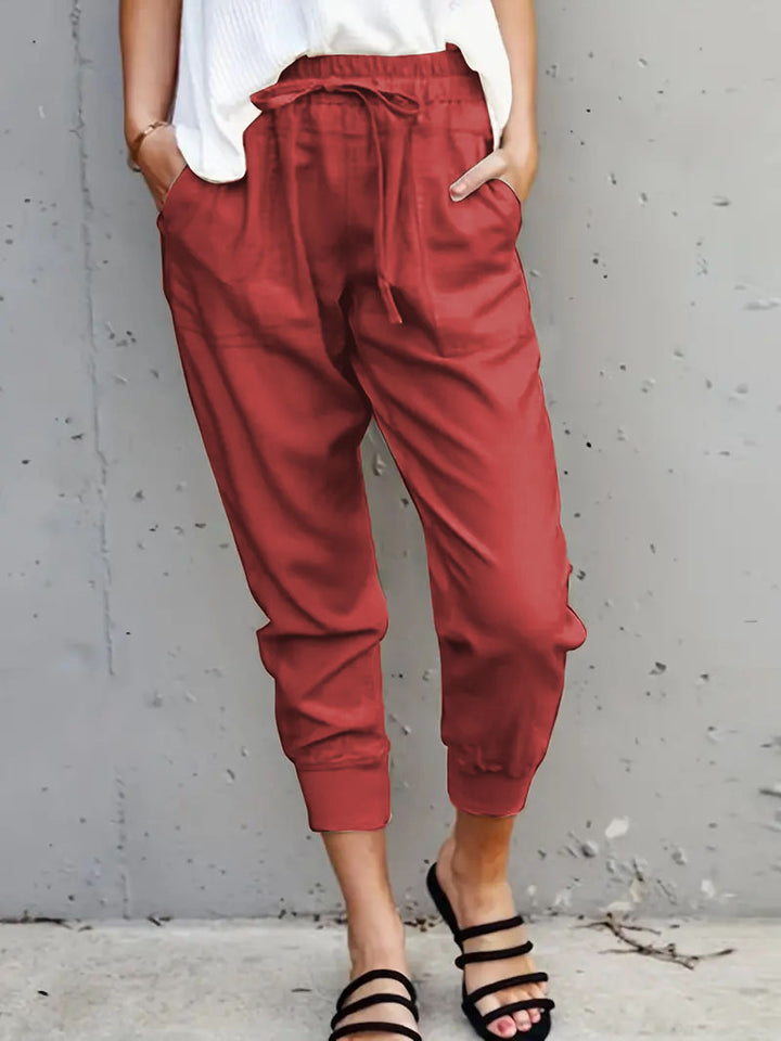 Comfortable leisure pants for women with elastic waistband Lune London