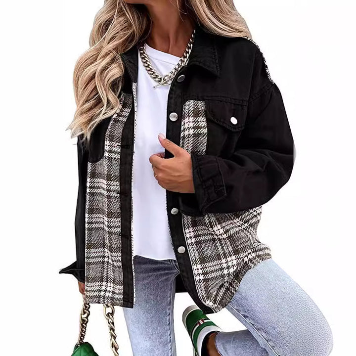 Chic and Stylish Women's Checkered Shirt Jacket
