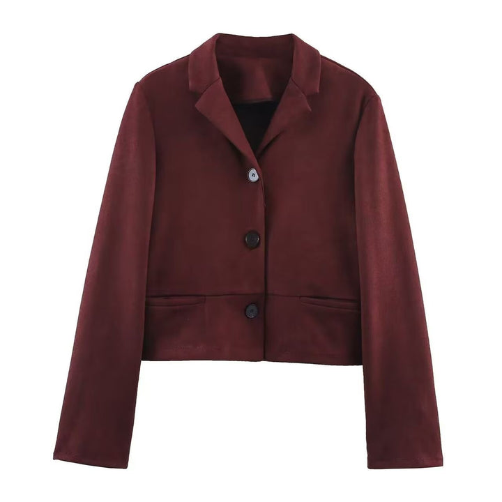 Ladies short fashionable jacket in soft fabric Lune London