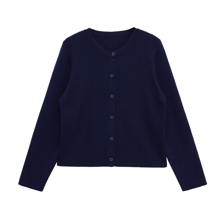Casual knitted jacket for women with fine button details Lune London