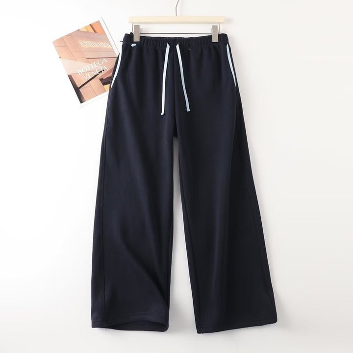 Pantalons de loisirs décontractés pour femmes avec taille élastique et poches latérales Chic & Stil