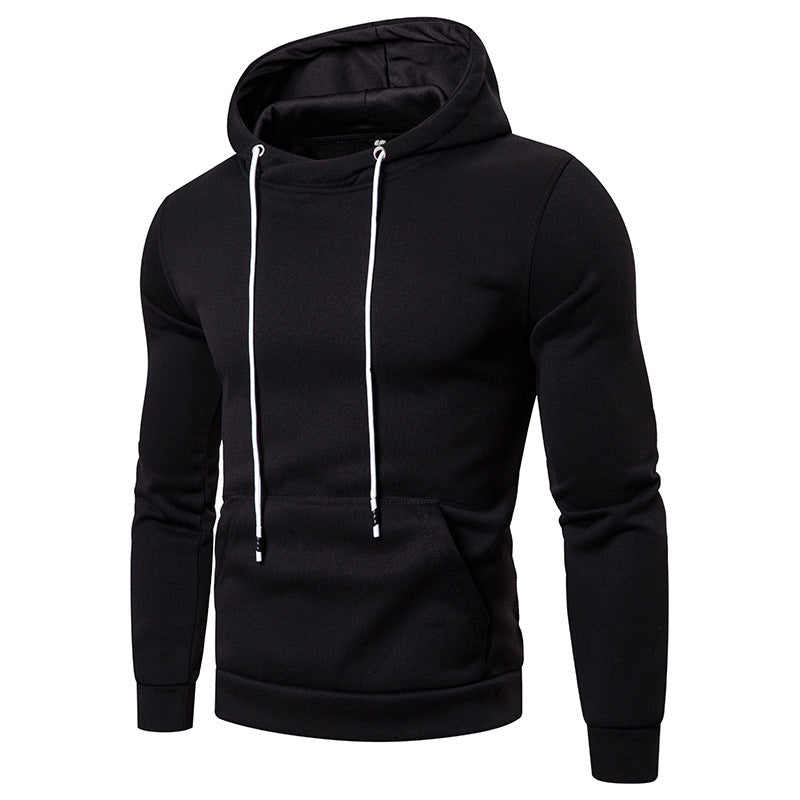 Men's sporty hoodie made of soft textured fabric with practical kangaroo pocket Lune London