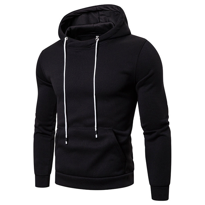 Men's sporty hoodie made of soft textured fabric with practical kangaroo pocket Lune London