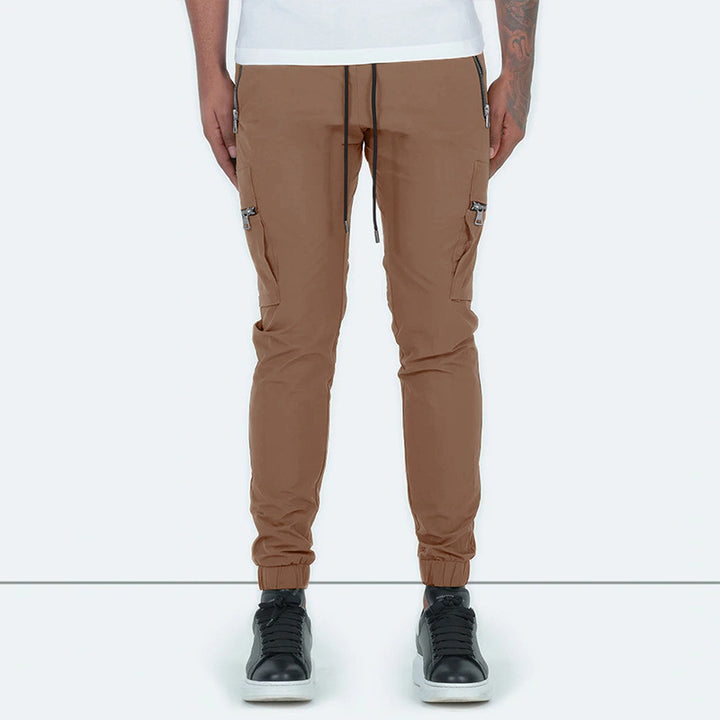Men's cargo pants with side zip pockets Lune London