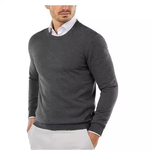 Lune London | Men's elegant round neck sweater made of fine cotton