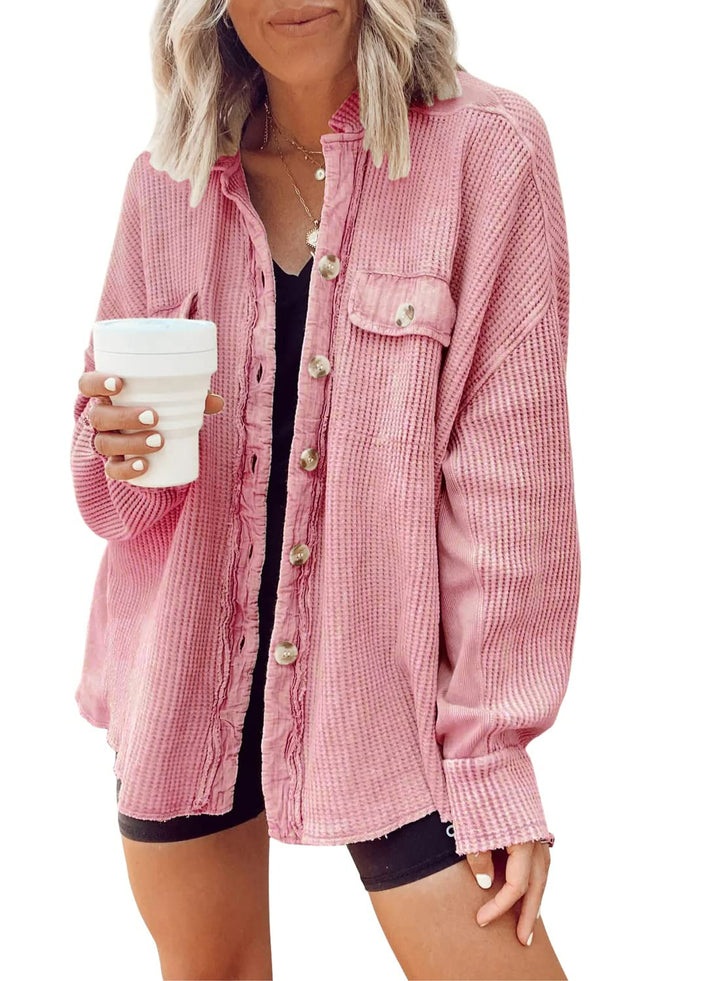 Casual cotton jacket for women with a buttoned front and practical pockets Lune London