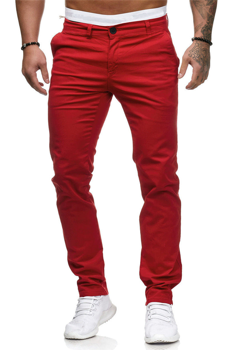 Modern chino pants for men with elastic waistband and slim fit Chic und Stil