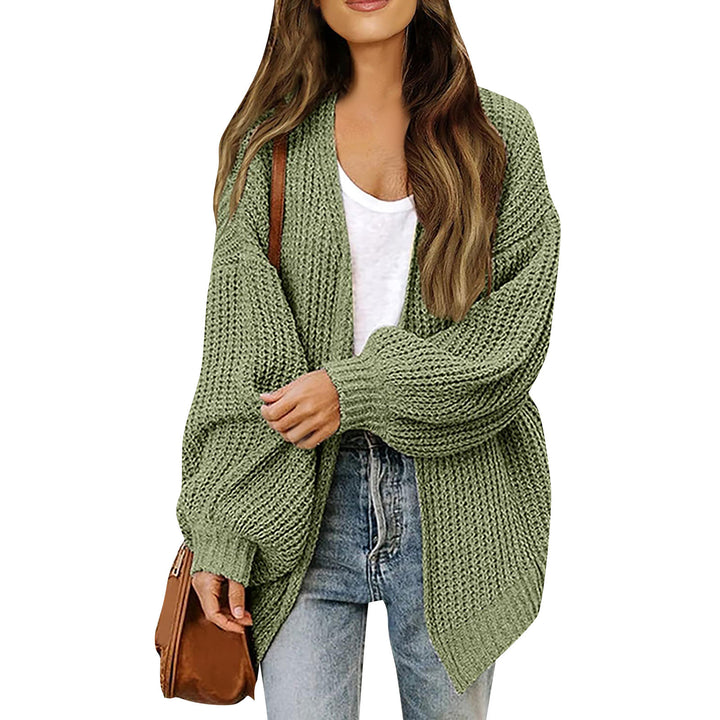 Cardigan en tricot épais pour femmes avec une coupe décontractée et des épaules tombantes Chic & Stil