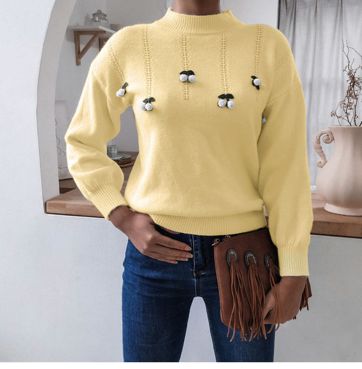 Women's sweater with playful applications Lune London