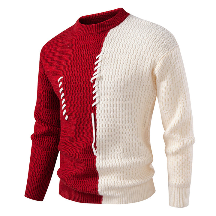 Fashion sweater for men with innovative structure design and unique decorative stripes Lune London