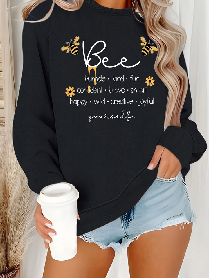 Sweat à capuche pour femmes avec motif d'abeille inspirant et affirmations positives Chic & Stil