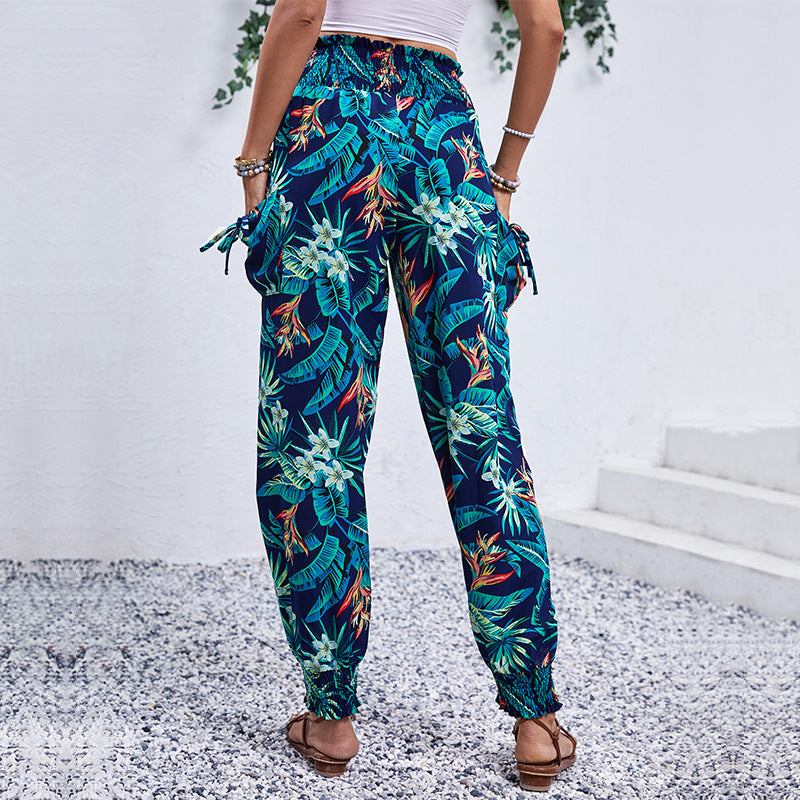 Women Tropical Cargo Pants Lune London