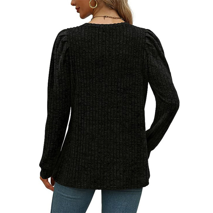 Lune London Textured Puff Sleeve Sweater for Women