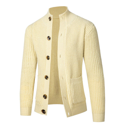 Comfortable knit jacket for men with button closure Lune London