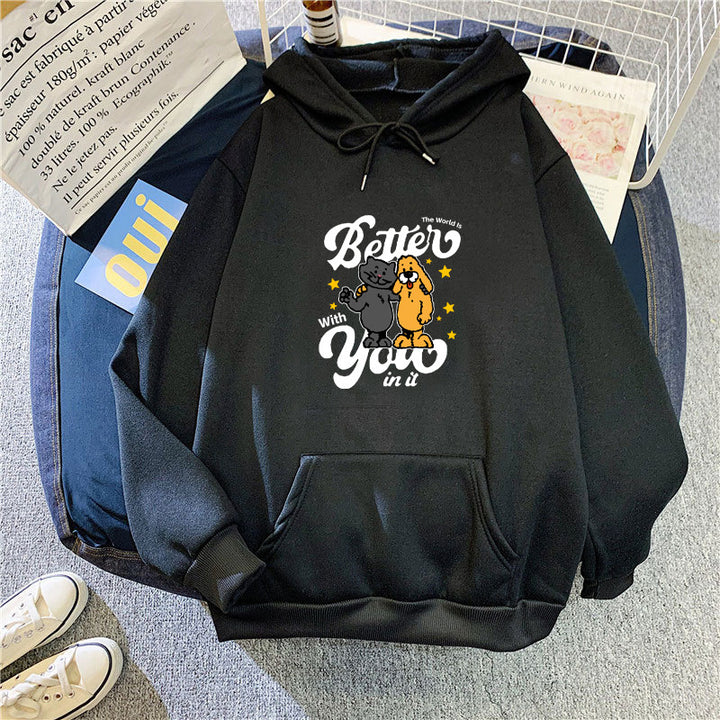 Women's hoodie with playful animal motif Chic & Stil