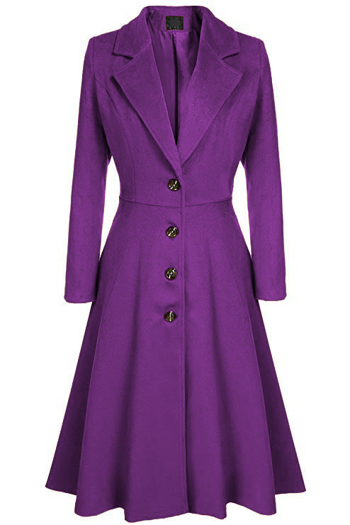 Women Elegant Wool Coat with Tailored Cut and Long Sleeves Lune London