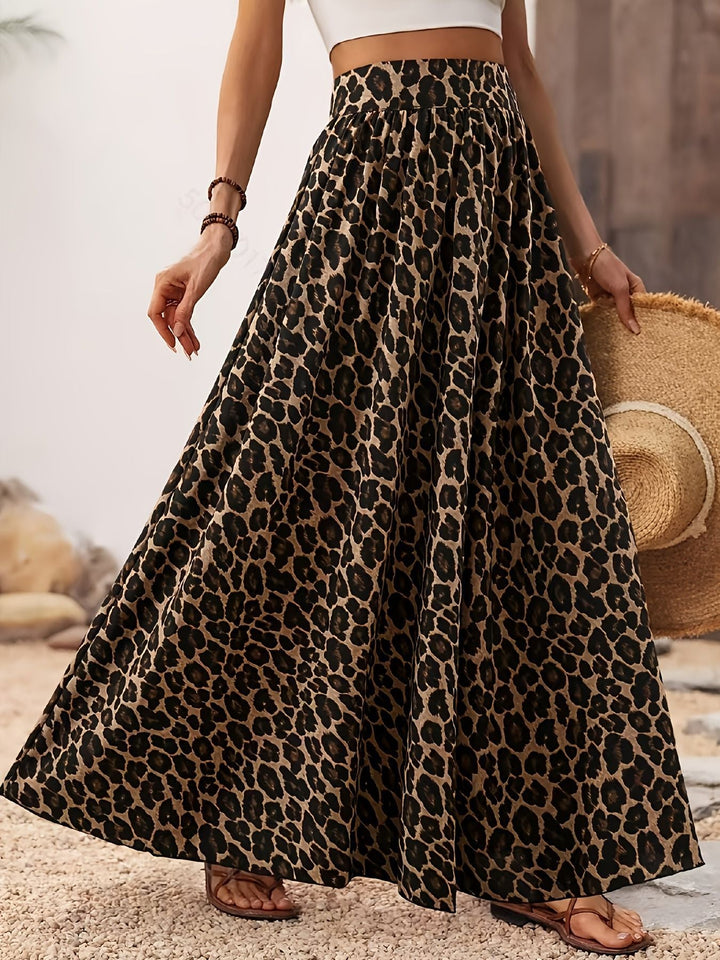 Women's Maxi Skirt with Wide Waistband and Voluminous Cut Lune London