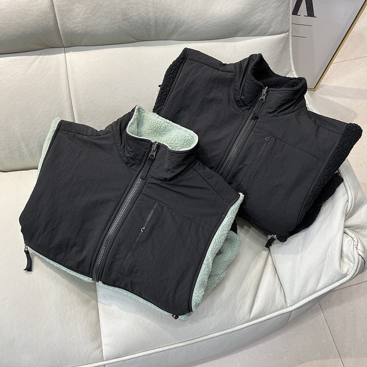 Veste en polaire pour femmes avec col haut Chic & Stil