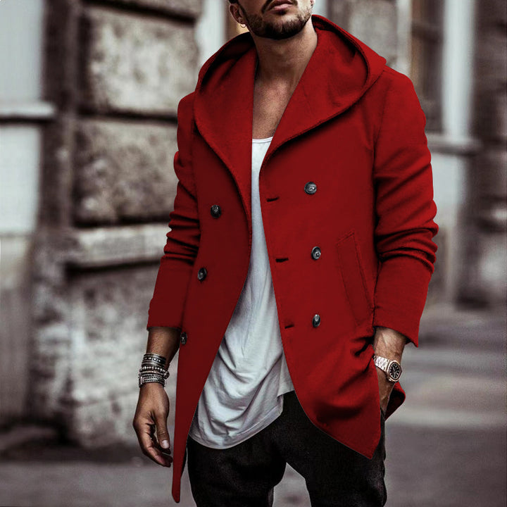 Chic and Stylish Double Breasted Urban Coat for Men