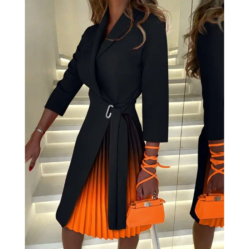 Ladies Elegant Pleated Midi Dress Lune London