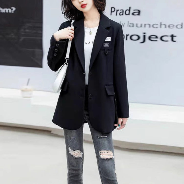 Blazer surdimensionné élégant pour femmes avec coupe croisée et détails modernes Chic & Stil