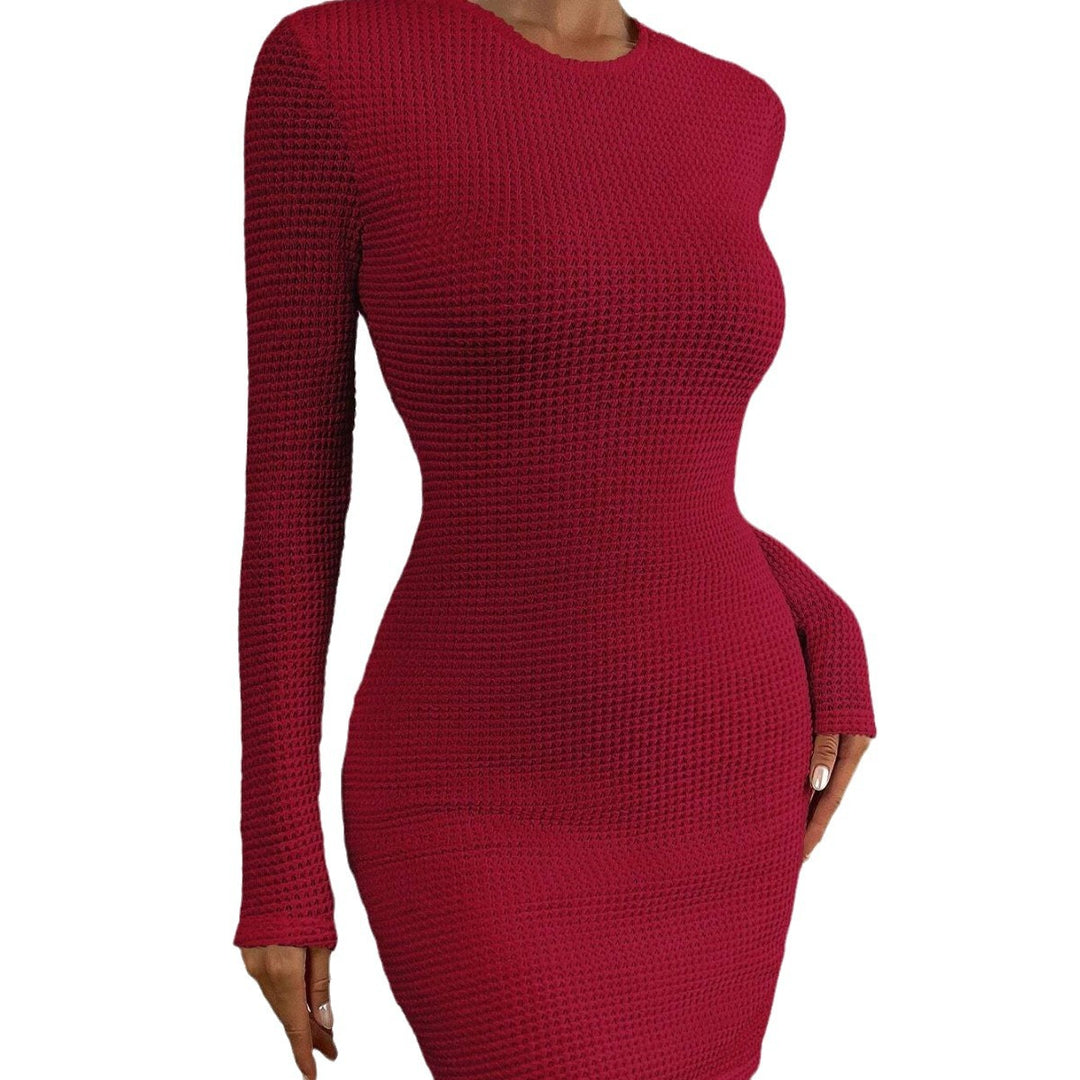 Robe tricotée ajustée pour femmes avec manches longues Chic & Stil