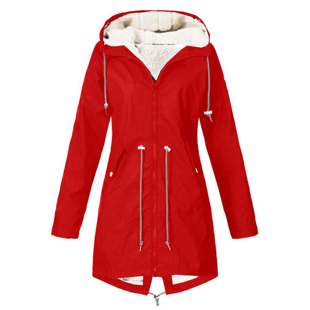 Trendy women's transition jacket with warm inner lining and practical hood Lune Londonl