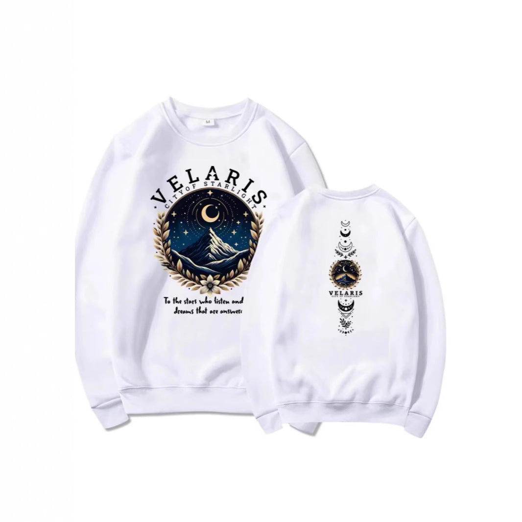 Women's sweatshirt with artistic night sky motif Chic & Stil