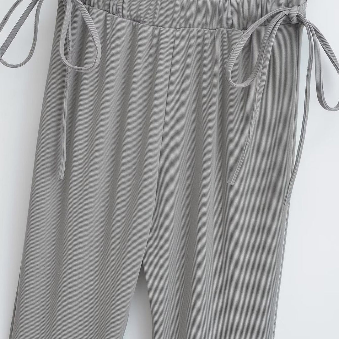 Lune London Women's Palazzo Pants with Stylish Cord