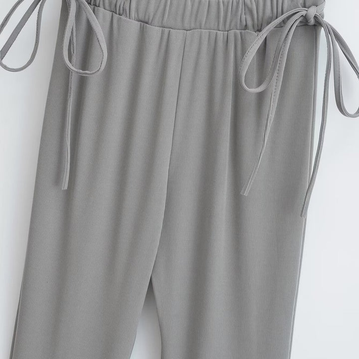 Lune London Women's Palazzo Pants with Stylish Cord
