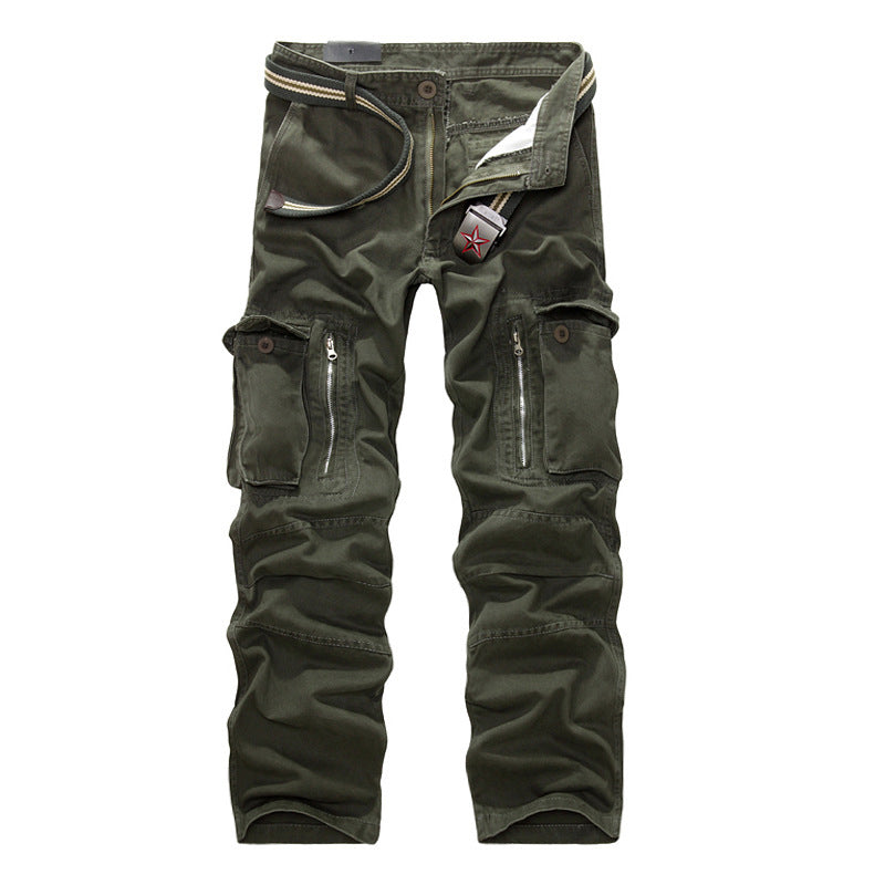 Men's cargo pants with practical zip pockets and elastic waist Lune London