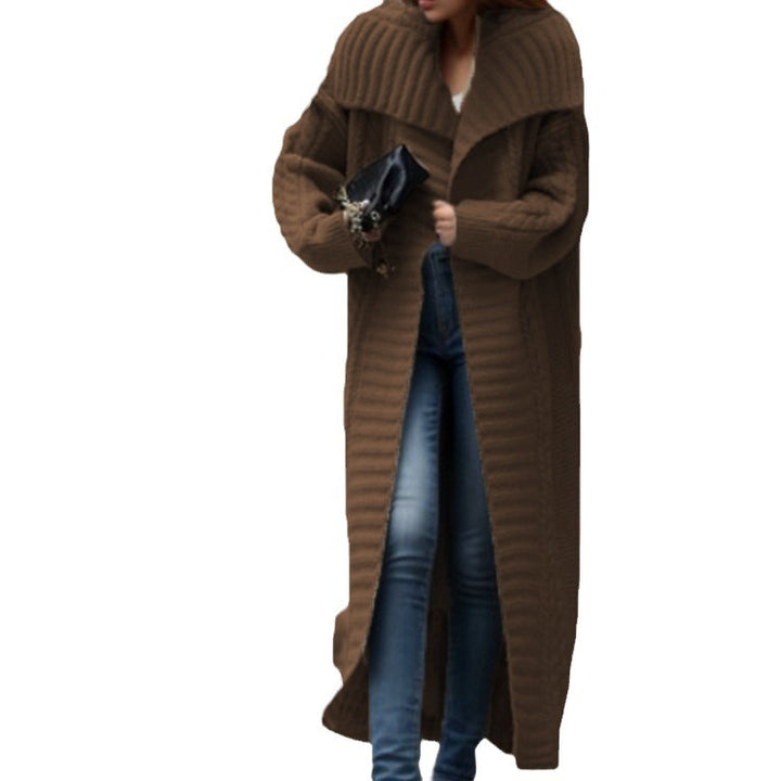 Oversized knitted coat for women with voluminous sleeves and elegant lapel Lune London