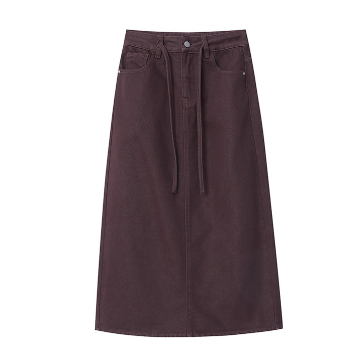 Ladies Stylish Maxi Skirt with Elegant Stretch Details Chic & Stil