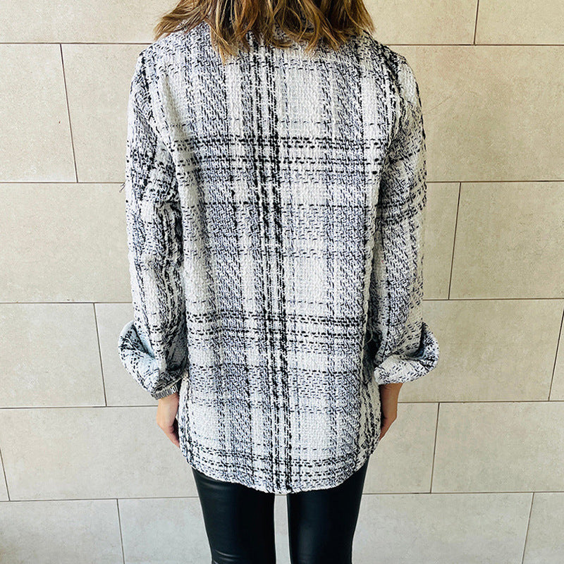 Plaid shirt for women with pockets and relaxed fit Lune London